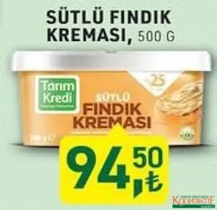 TARIM KREDİ SÜTLÜ FINDIK KREMASI 500 G